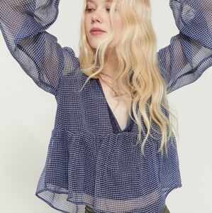 Urban Outfitters Women's Prairie Babydoll Top Size S 💙✨